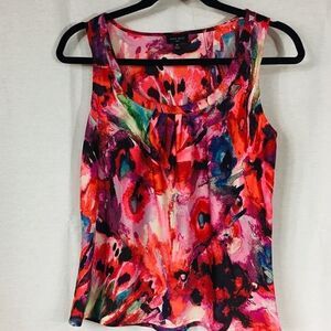 Nine West red pink multi colored 8P tank top